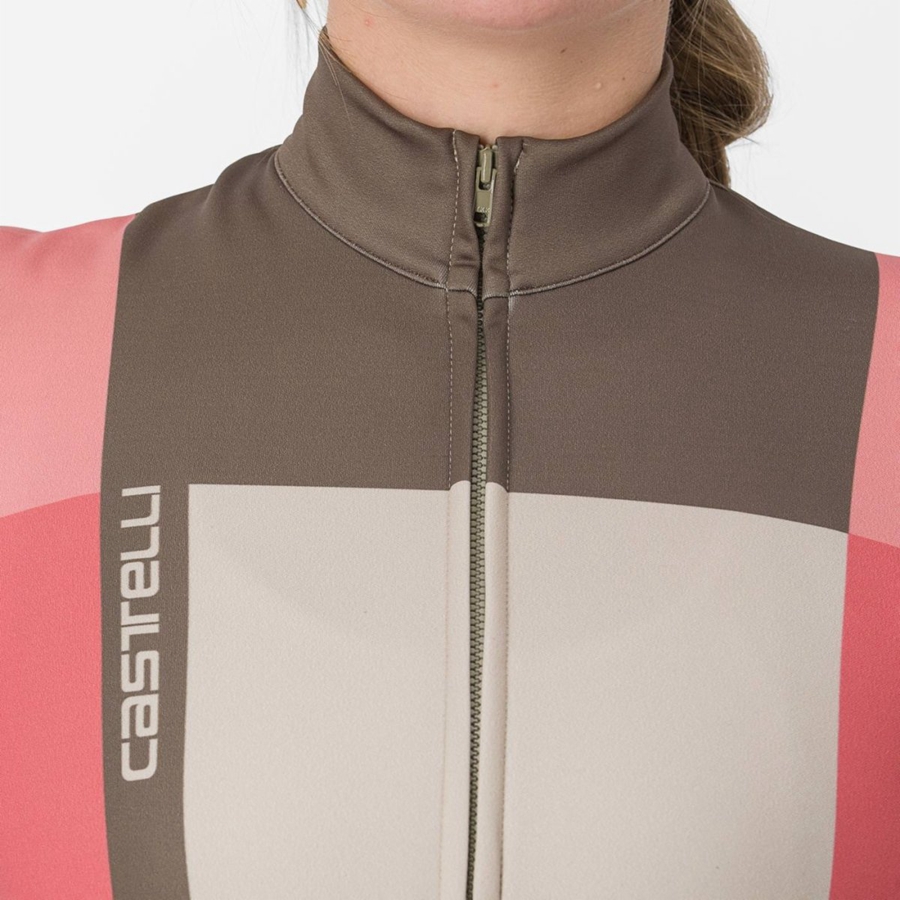 Castelli UNLIMITED W THERMAL Women Jersey Red | IBCY48691