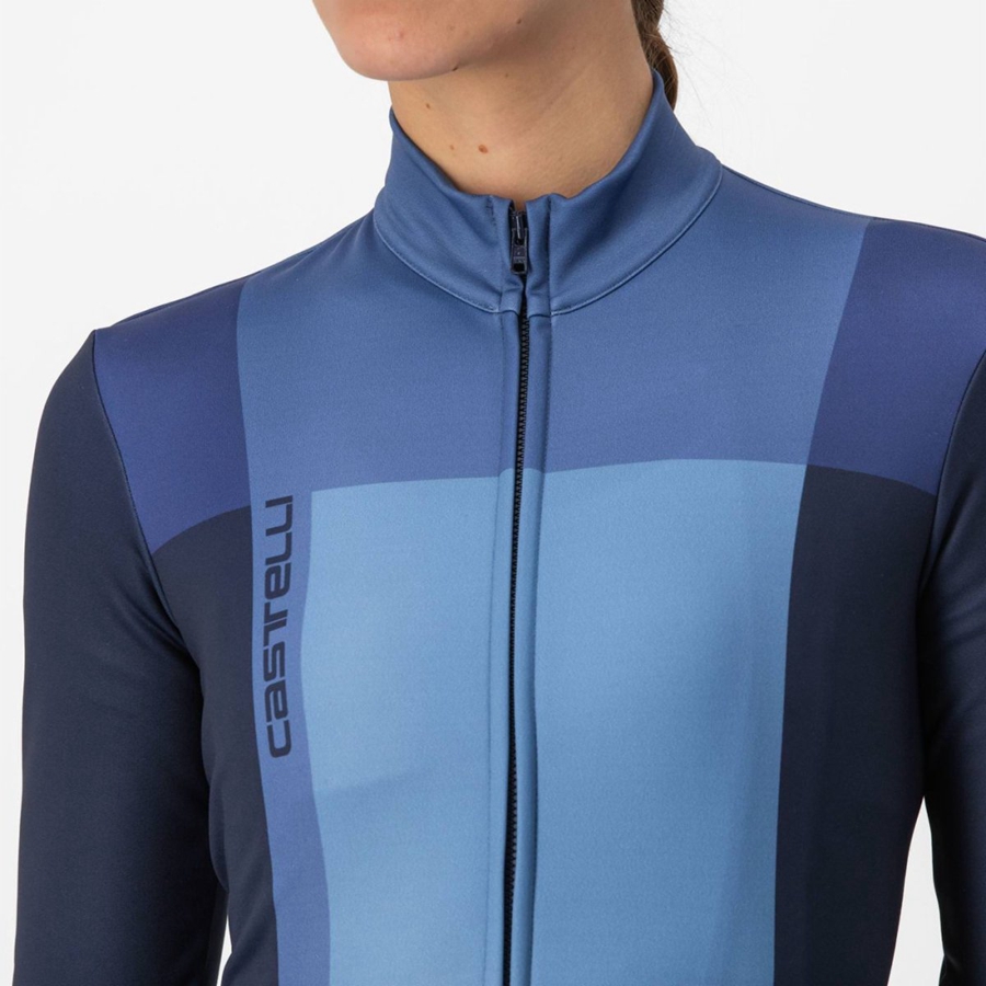 Castelli UNLIMITED W THERMAL Women Jersey Blue / Blue | HRPM27804