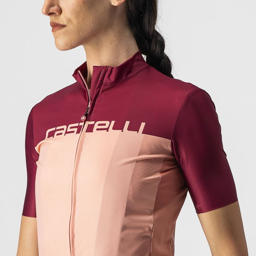 Castelli VELOCISSIMA Women Jersey Pink / Burgundy | CTZL18745