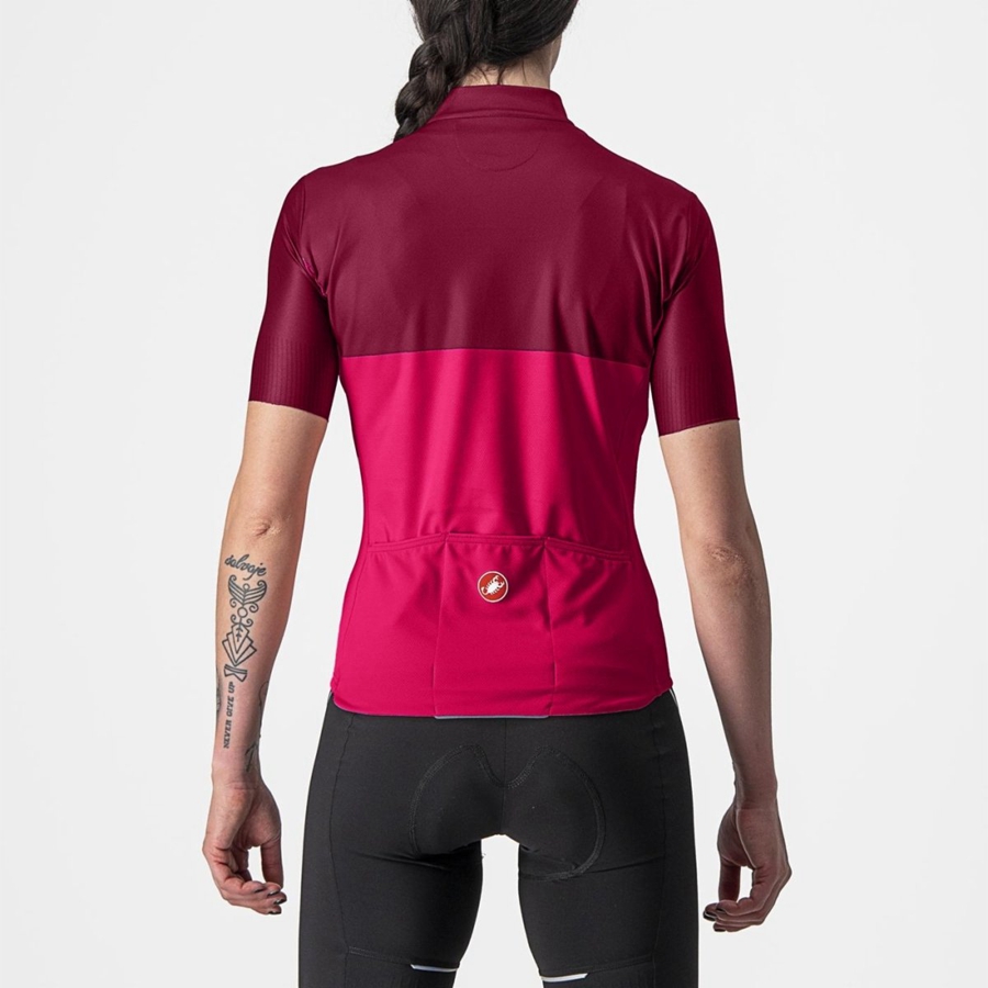 Castelli VELOCISSIMA Women Jersey Red / Burgundy | WPXM43105