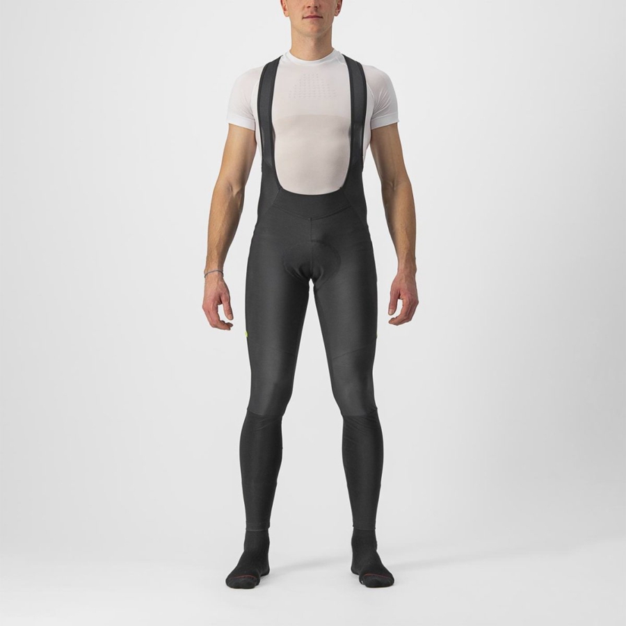 Castelli VELOCISSIMO 5 Men Bib Tights Black / Light Green | QSCM19750