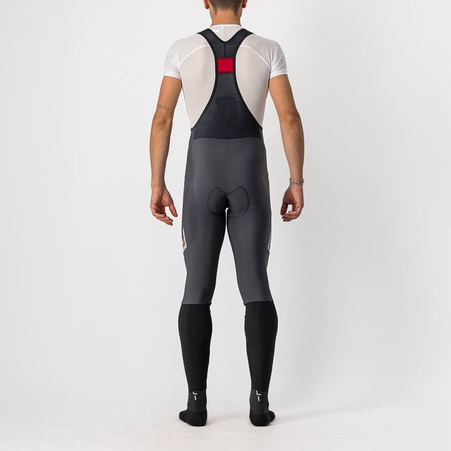 Castelli VELOCISSIMO 5 Men Bib Tights Dark Grey / Silver | TPZL17243