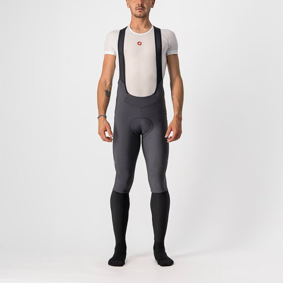 Castelli VELOCISSIMO 5 Men Bib Tights Dark Grey / Silver | TPZL17243